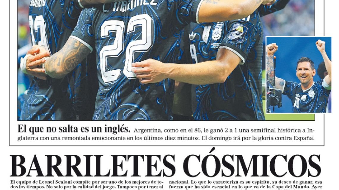 Barriles cósmicos: edición especial de PERFIL con el triunfo histórico de Argentina en todos los kioscos