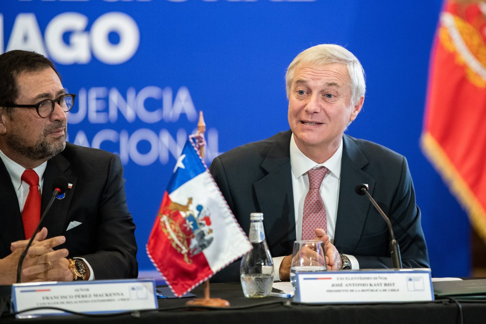 Francisco Pérez Mackenna y José Antonio Kast en Santiago (Chile), el 28 de mayo.