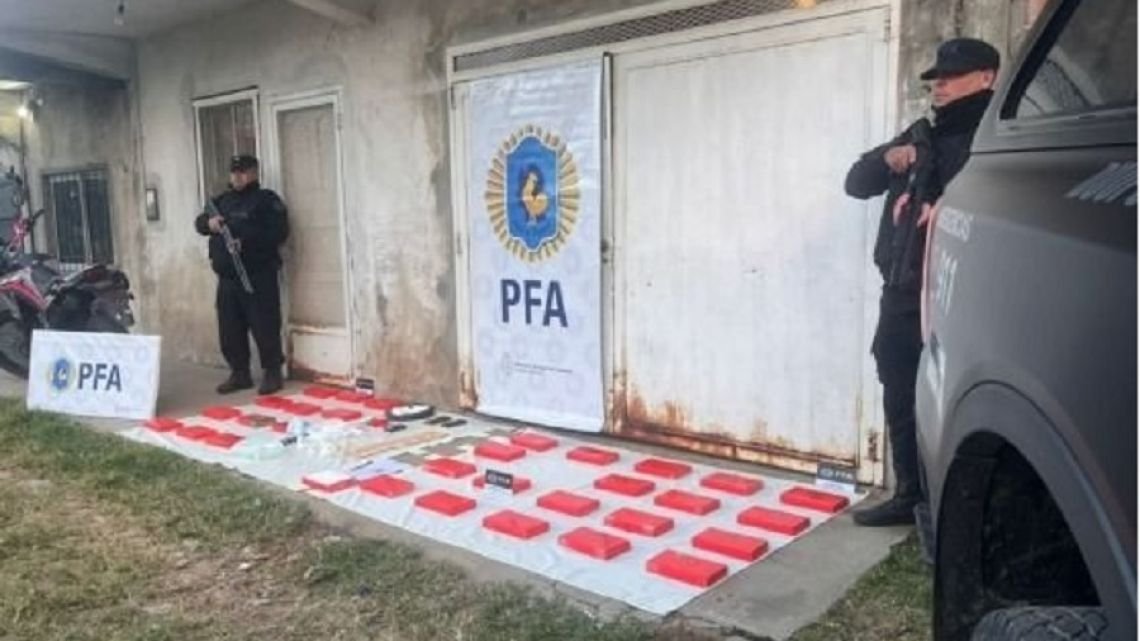 Detuvieron a una mujer policía con un cargamento de cocaína marcado con el sello del tiburón