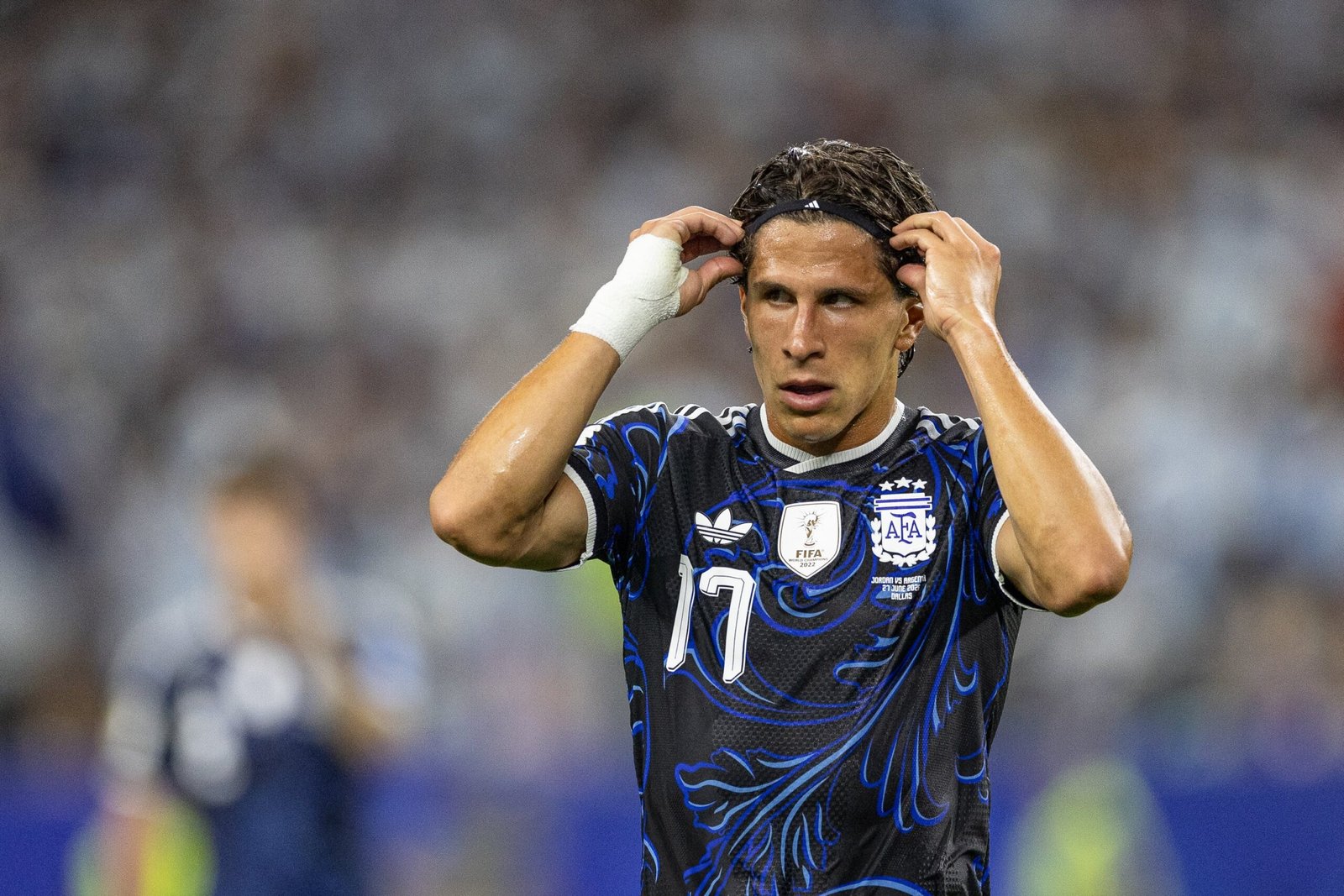 Giuliano Simeone, durante la semifinal del Mundial 2026 entre Argentina e Inglaterra (2-1).