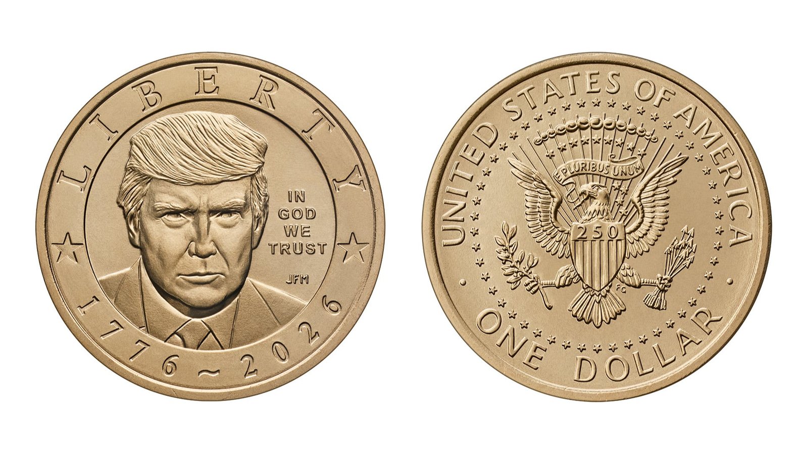 El Departamento del Tesoro anuncia una moneda conmemorativa con la imagen de Trump