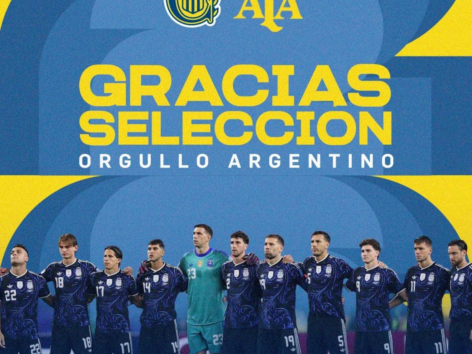 El polémico saludo de Rosario Central para una Selección Argentina sin Messi ni Scaloni