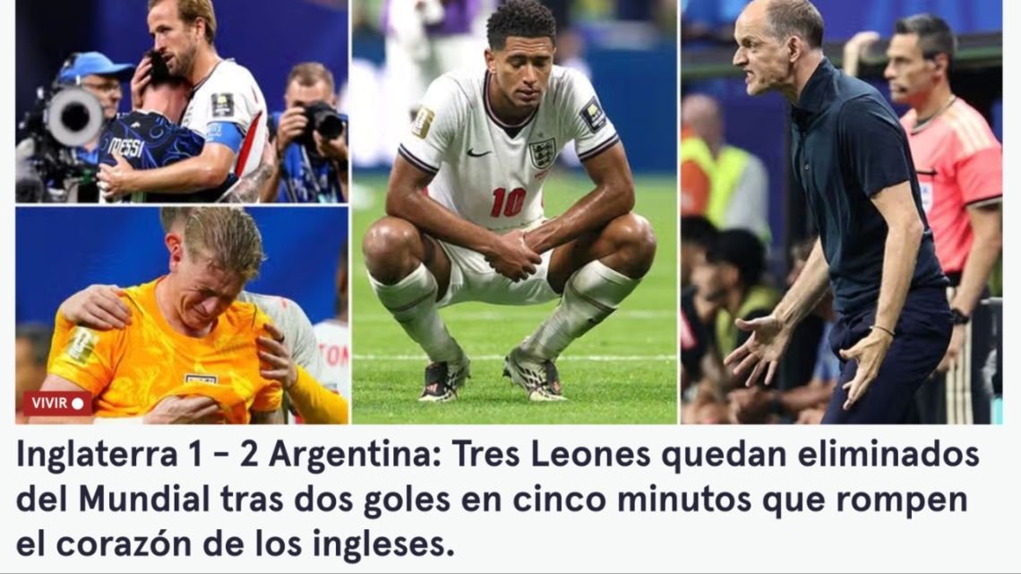 La victoria agónica de Argentina frente a Inglaterra desata una ola de críticas en la prensa británica
