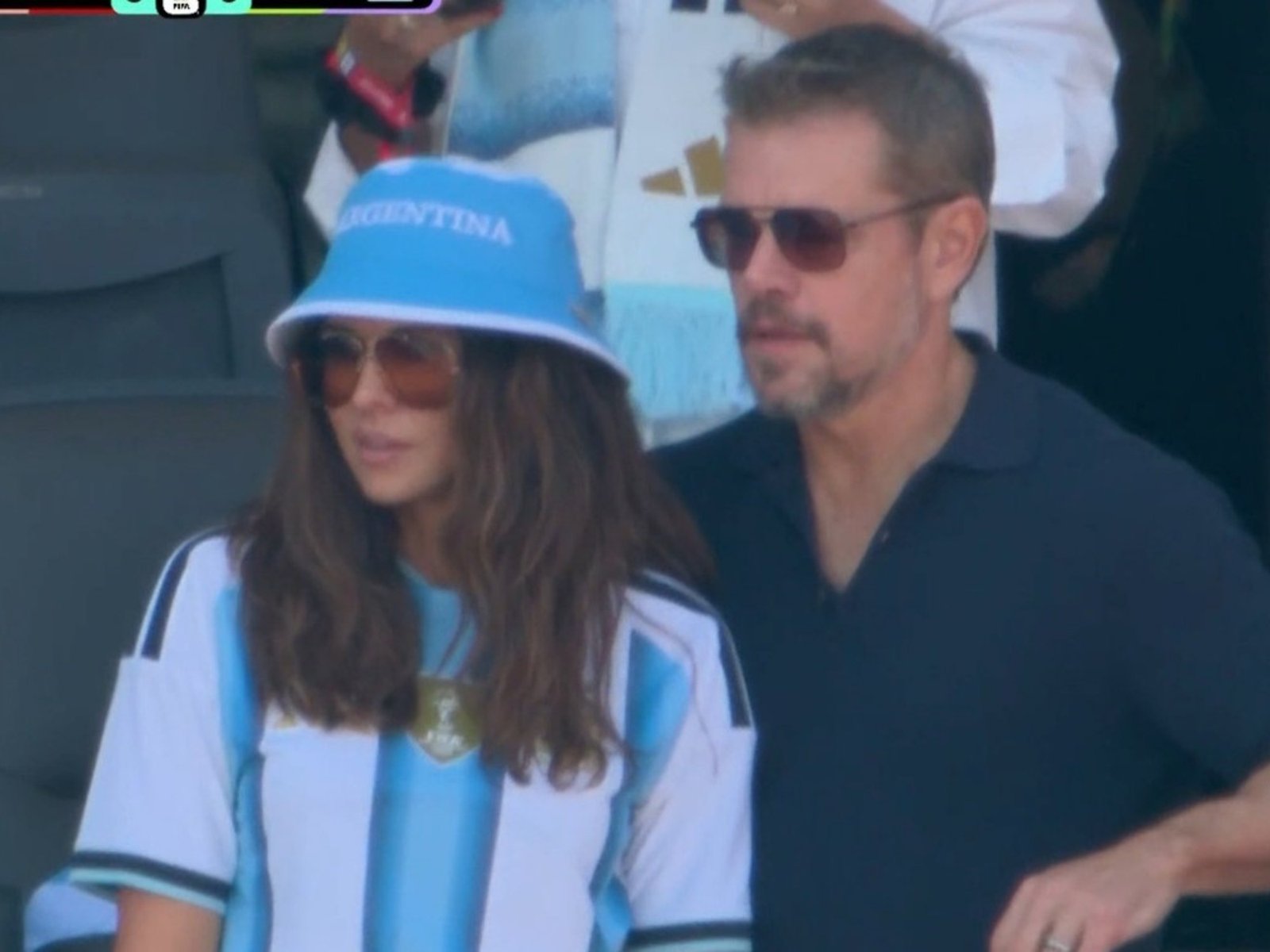 Matt Damon fue a ver la final del Mundial con su esposa argentina pero la TV lo confundió con otro famoso