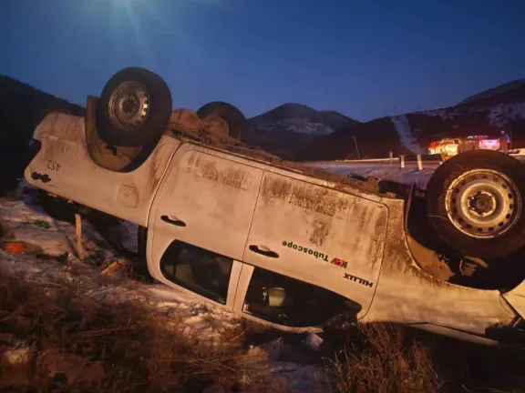 Vuelco y choque en cadena cerca del yacimiento El Tordillo