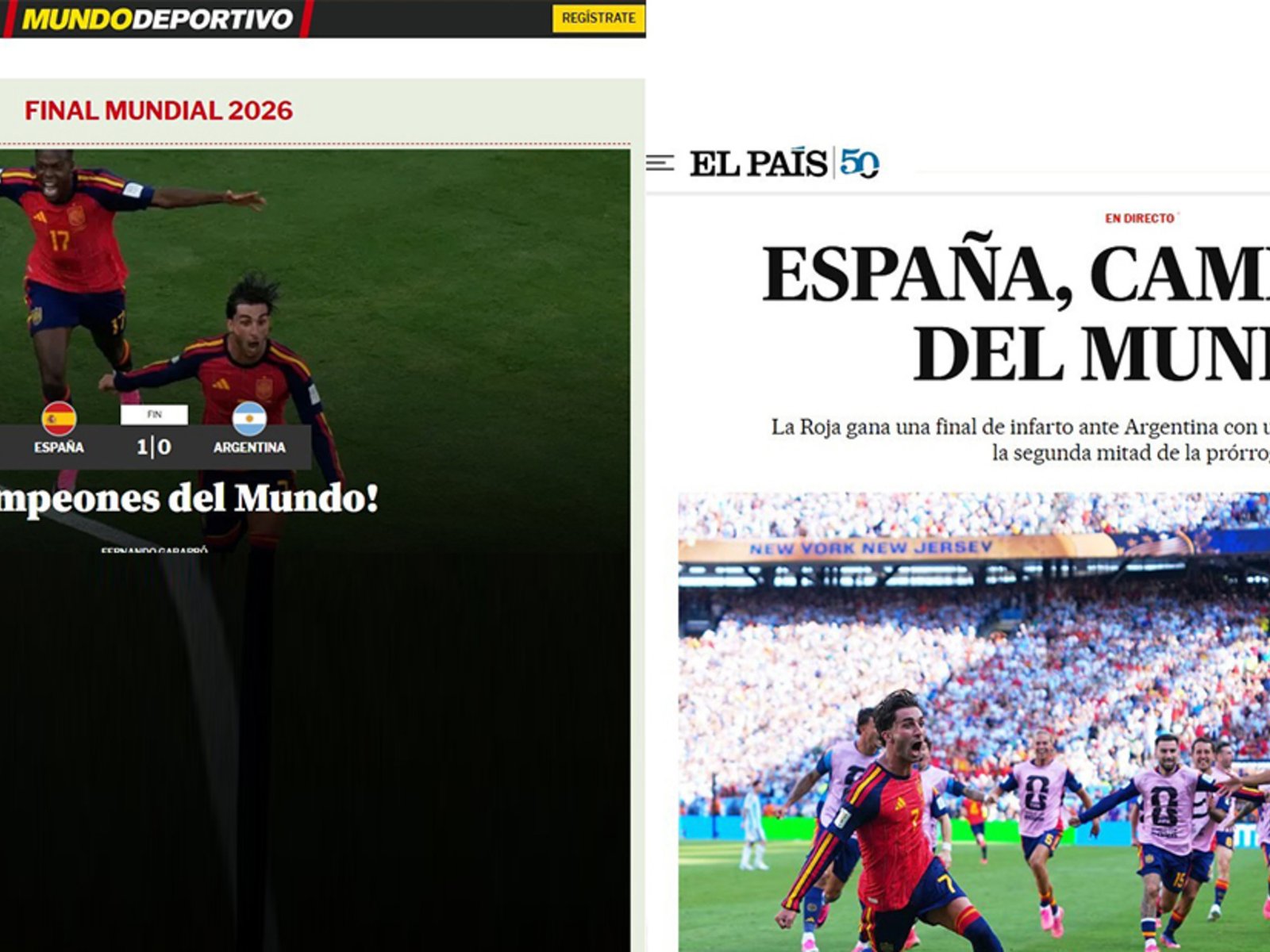 así reflejaron los medios de España el triunfo ante Argentina