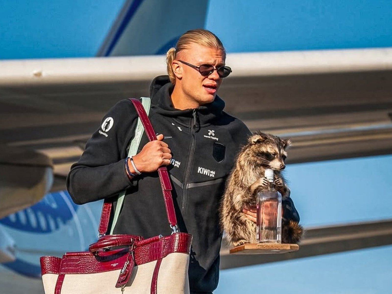 la particular "mascota" que viajó con Haaland desde los Estados Unidos a Noruega