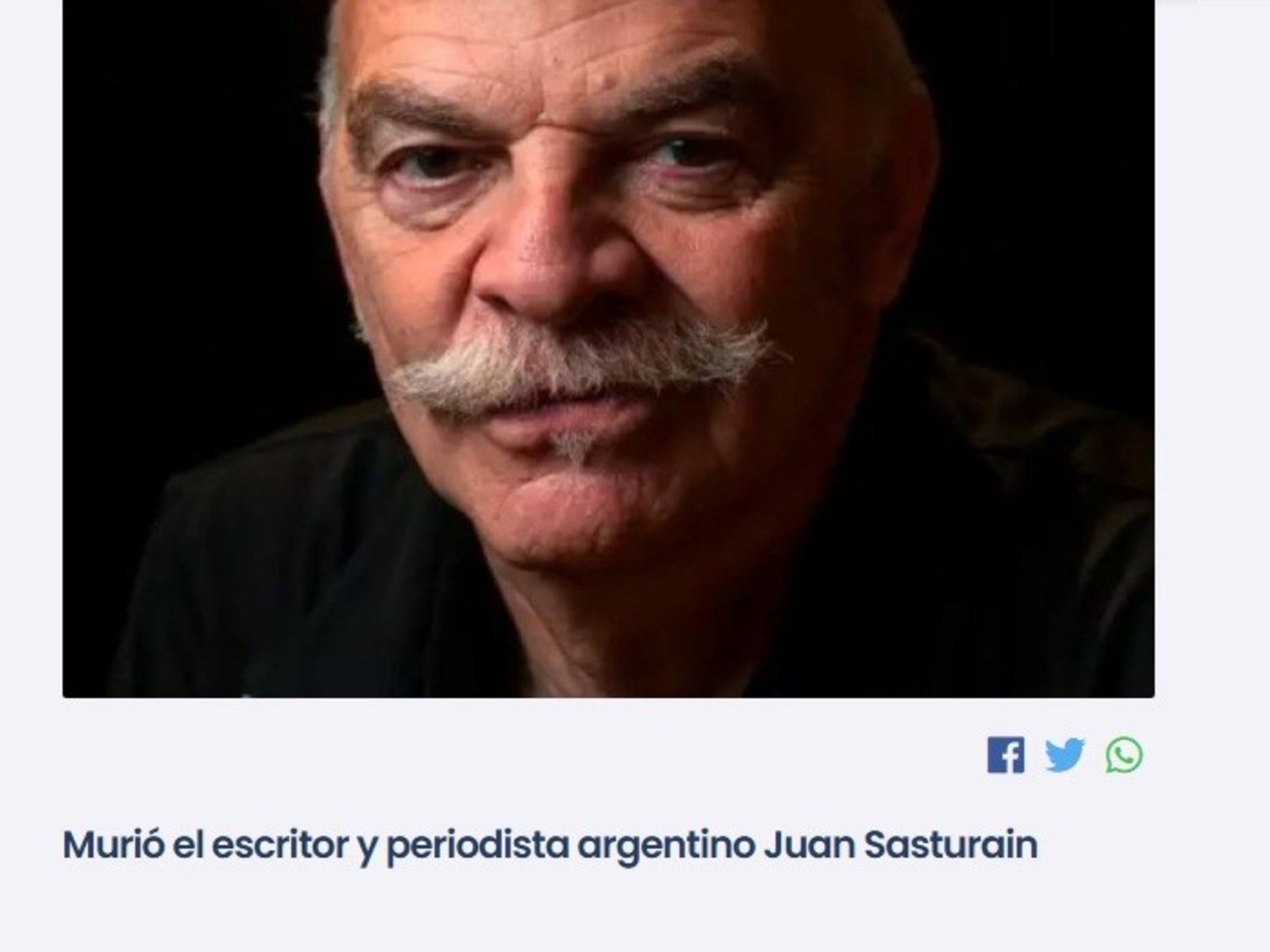 Con una foto de Martín Caparrós anunciaron la falsa muerte de Juan Sasturain