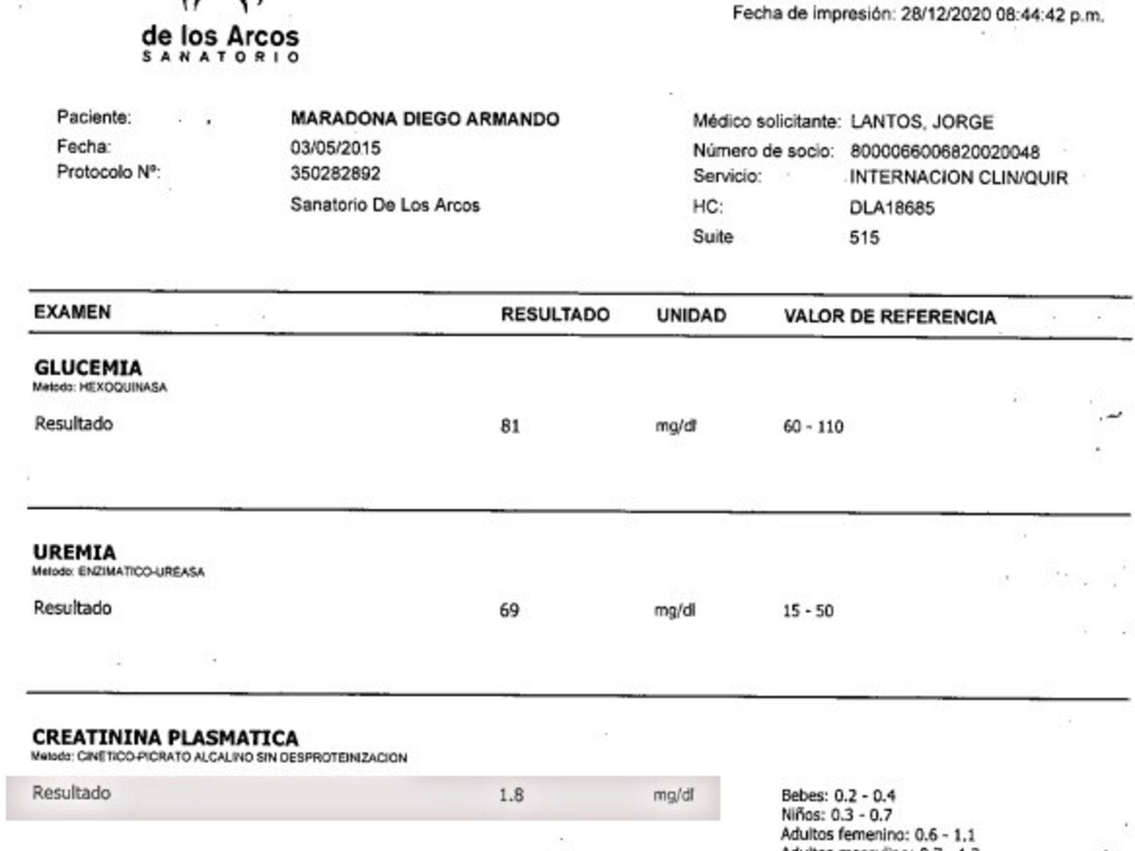 El dato clave que reveló que cambiaron la ficha médica de Maradona por la de su padre y desató un escándalo