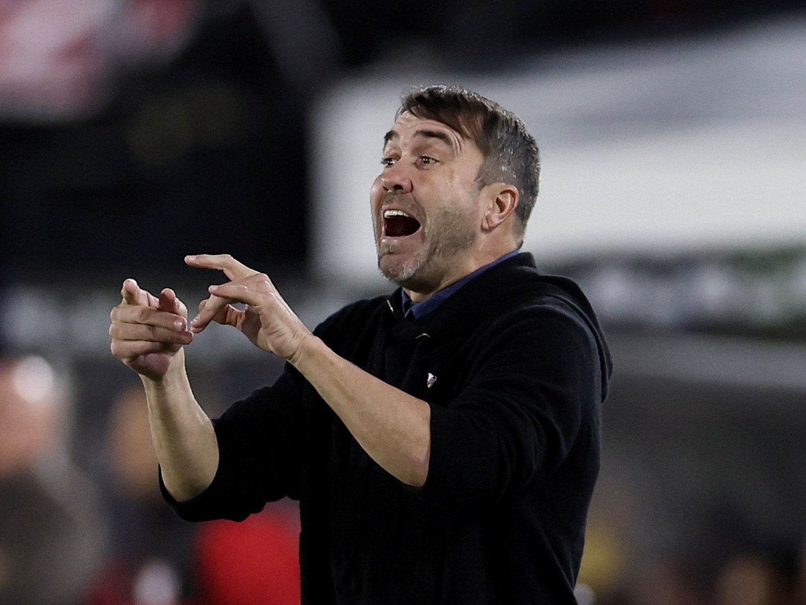 El exabrupto de Coudet Santos Borré en el empate de River: "Cerrá el c..."