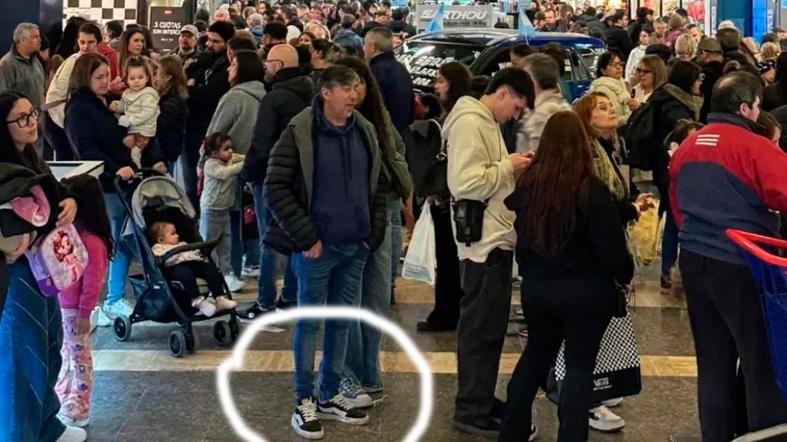 Del Italpark al Guernica de Picasso: lluvia de memes por la extraña foto de Milei y el shopping lleno