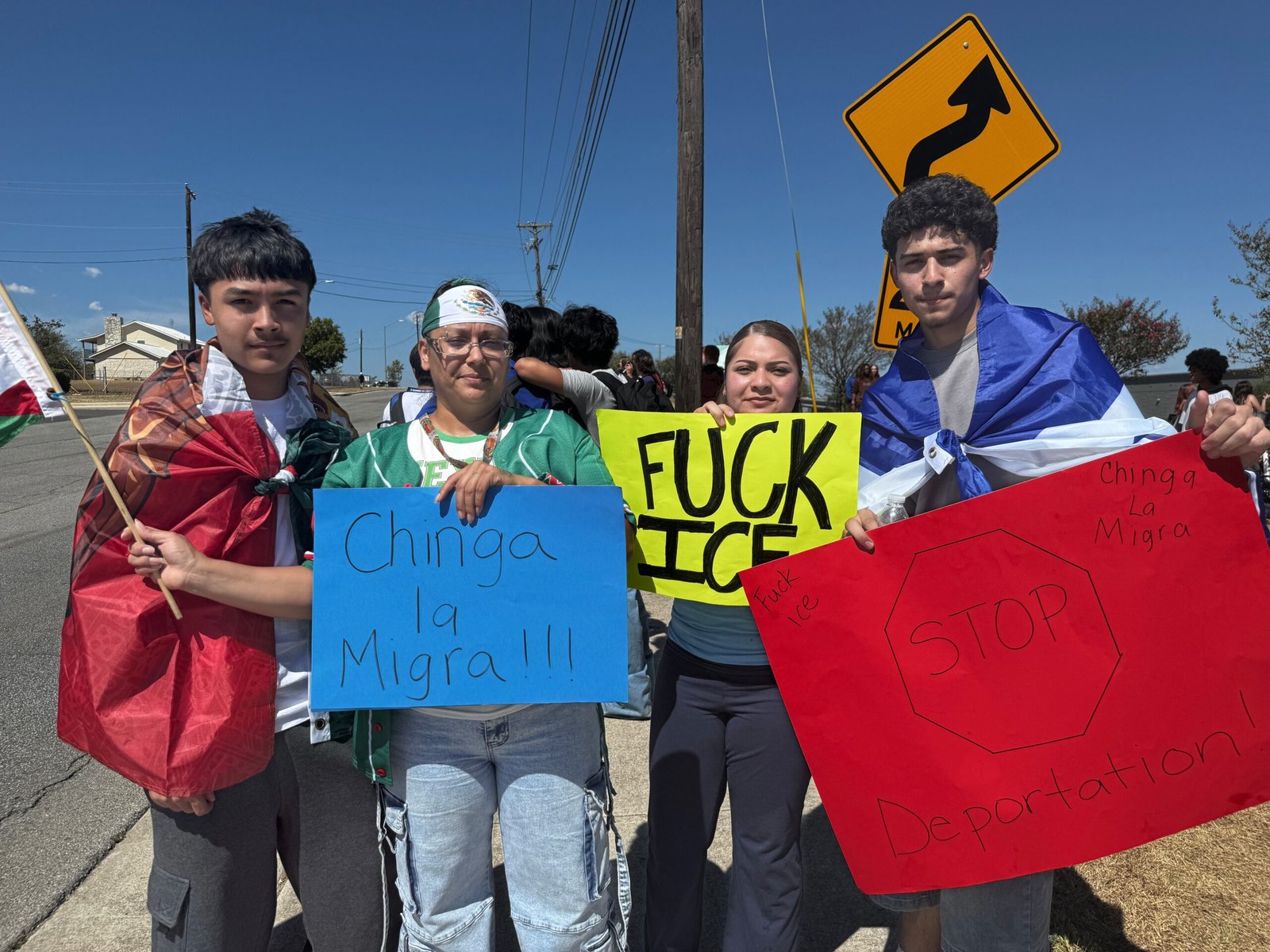 Velma Sánchez acompañada de sus hijos en Austin, Texas, el 22 de septiembre 2026.