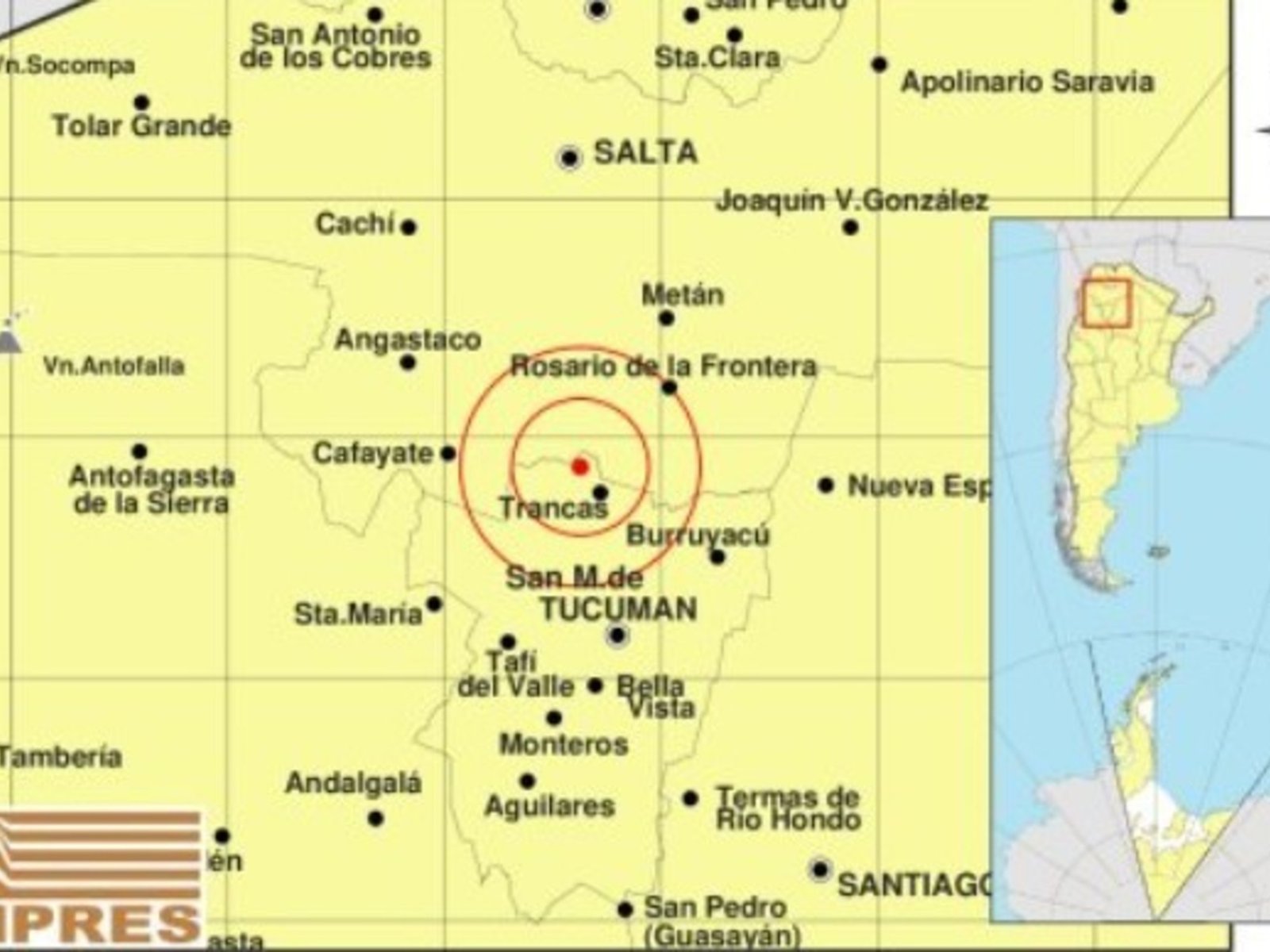 Un temblor de magnitud 5 generó preocupación en la madrugada de Tucumán