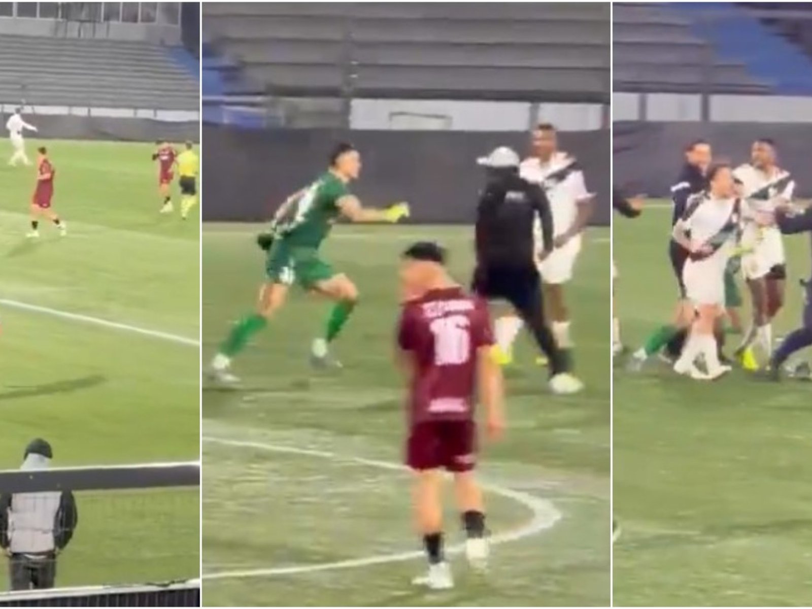 entraron a la cancha encapuchados y agredieron a jugadores de su equipo