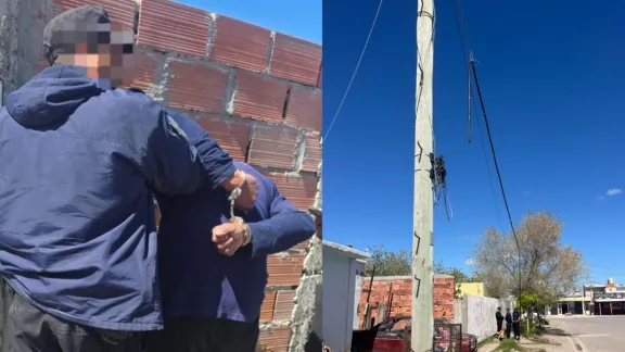 Detenido en Trelew por intentar robar cables de un poste de luz