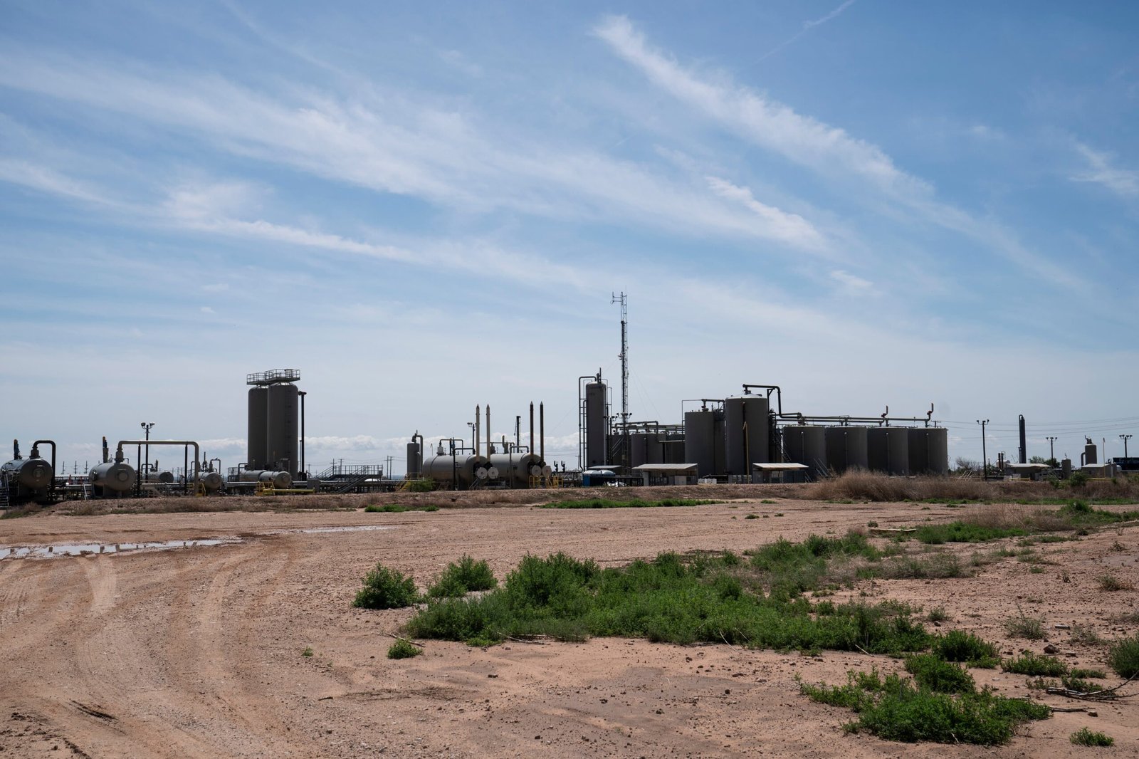 Planta de producción de gas natural en Texas (EE UU), el 27 de mayo.