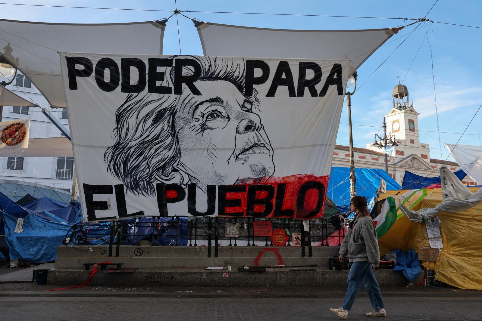 Acampada de la Puerta del Sol, el 26 de octubre.