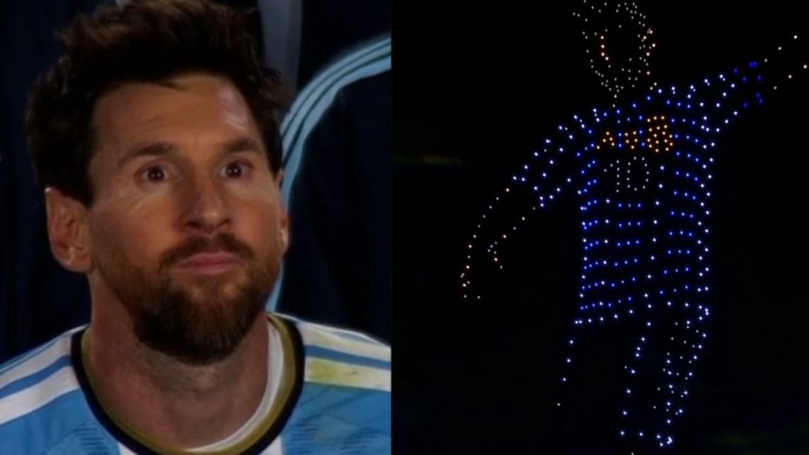 La pandereta, el "Chiqui" y el blooper de la "pierna equivocada": tormenta de memes por los drones en la despedida de Messi