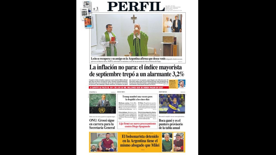La tapa del Diario PERFIL del sábado 17 de octubre de 2026
