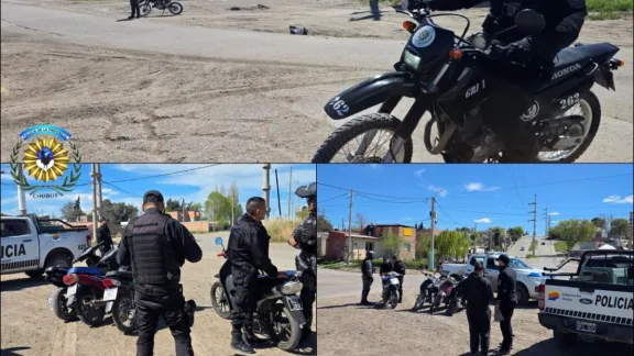 Operativo policial en Trelew deja ocho motos secuestradas y dos aprehendidos