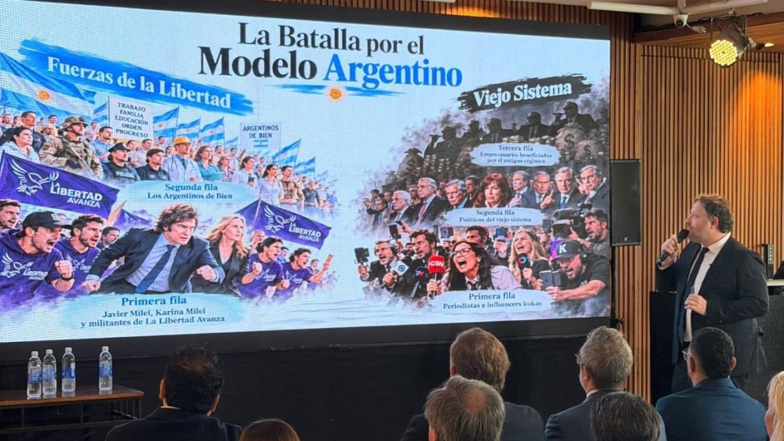 Santiago Oría expuso sobre la "batalla cultural" en un encuentro de la La Libertad Avanza en Tigre