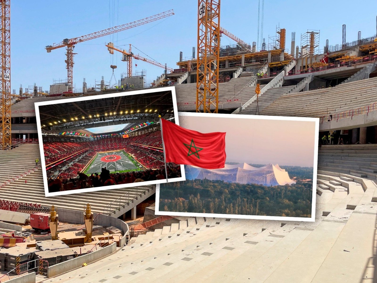Video: así avanza el Estadio Hassan II de Marruecos, el que será el más grande del Mundo y estrella en el Mundial 2030 :: Olé
